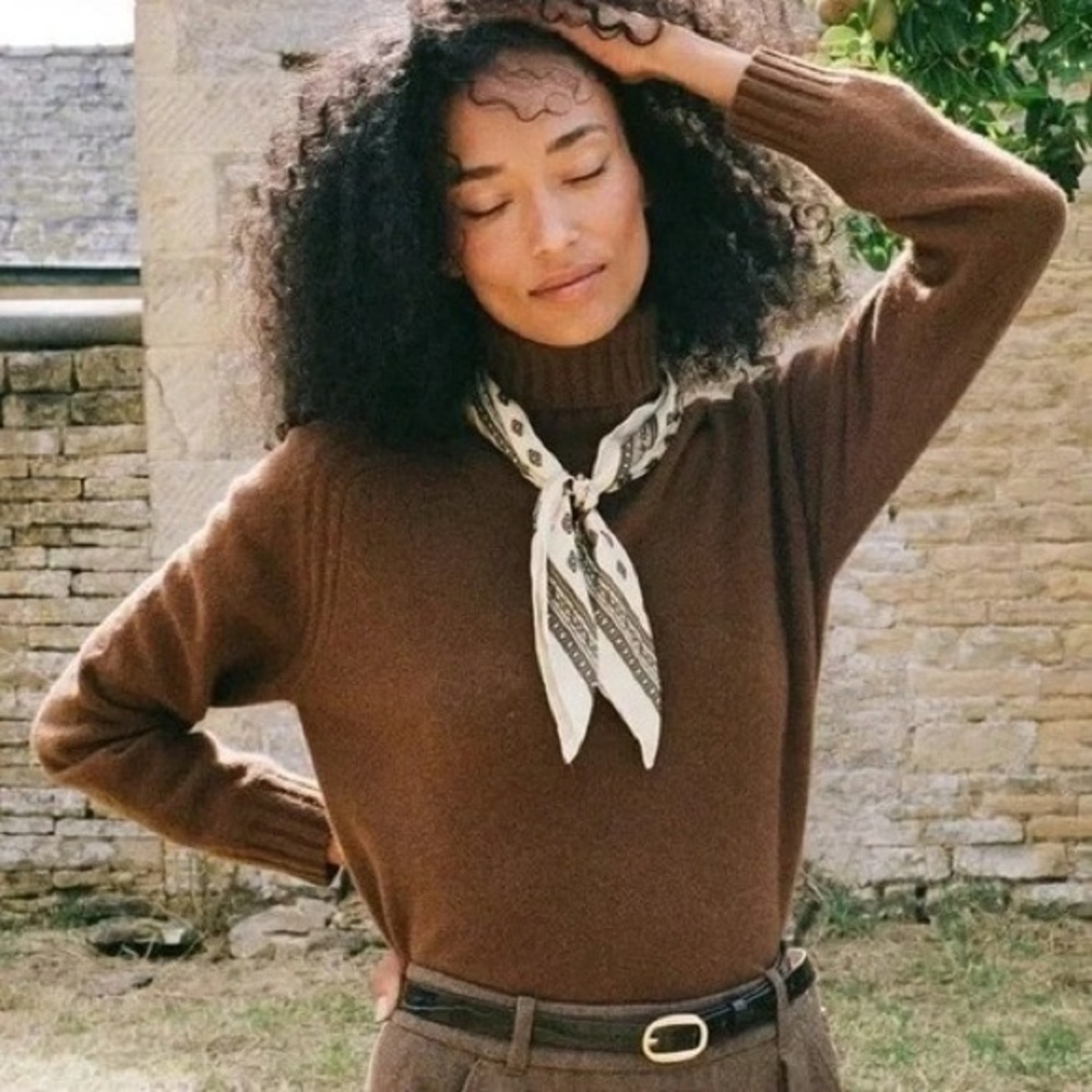 Doen Hayworth Cashmere Turtleneck XS Brown